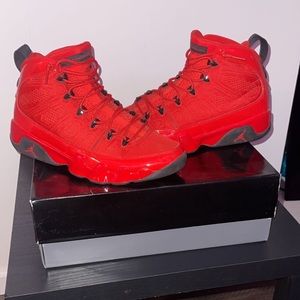Size 12 Jordan 9 Chile red slightly used great condition